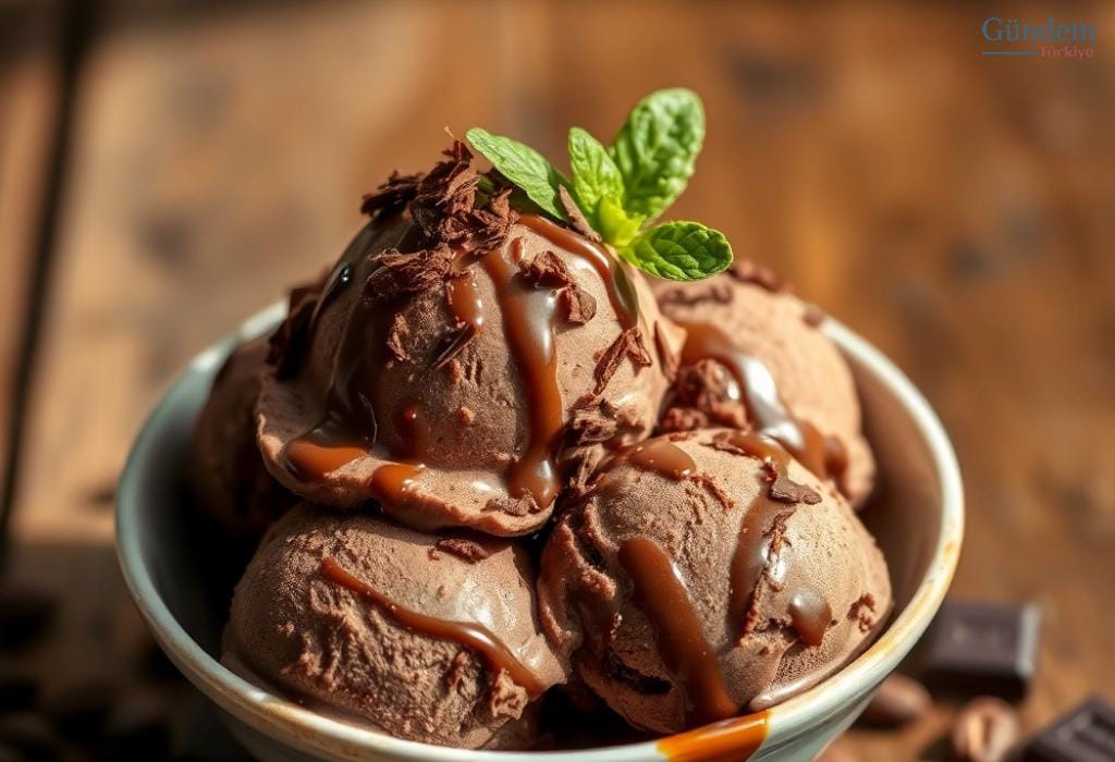 Çikolata aromalı dondurma