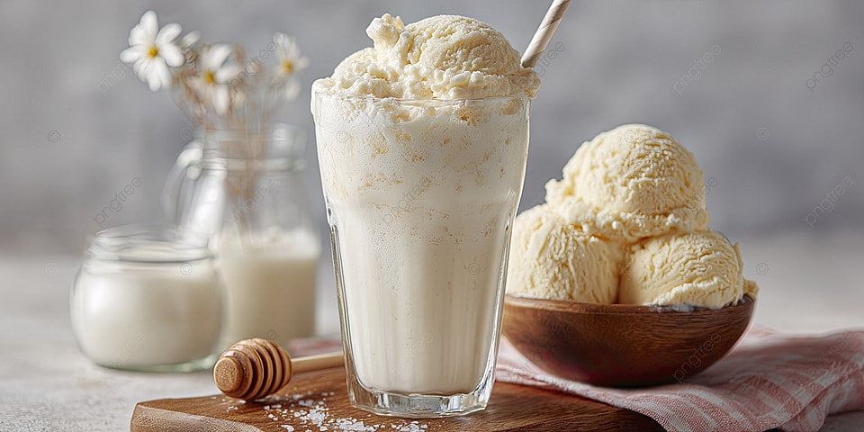 Vanilyalı aromalı milkshake